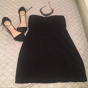 Strapless little black dress